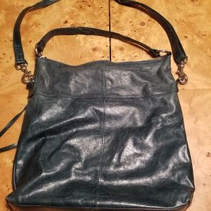 Green Leather Hobo covetable tote